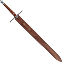 whetstone cutlery william wallace medieval sword with sheath, silver,