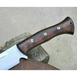 custom handmade d2-tool steel hunting sword with hunting knife and sheath