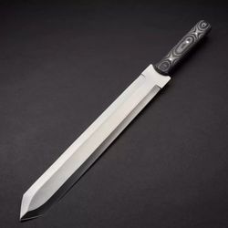 custom handmade d2 steel dagger short sword with beautiful micarta handle
