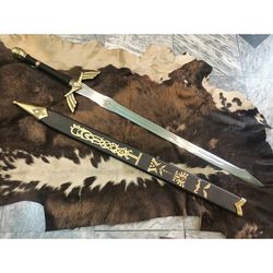 sword room decor, sword art online, the legends of zelda, skyward sword, damascus sword,