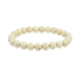 river stone beige jasper round bead 8mm stretch bracelet stackable-beige jasper