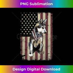 siberian husky american flag bandana 4th of july tshirt gift - creative sublimation png download