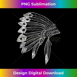 usa native american feather headdress native indian - sublimation-ready png file