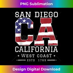 san diego shirts gifts for women men souvenir american flag tank top - sublimation-ready png file