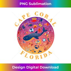 cape coral florida cute sea life souvenir - png sublimation digital download