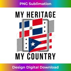 puerto rican and dominican pride heritage flag 1 - retro png sublimation digital download