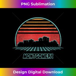 montgomery city skyline retro vintage 80s style 1 - png transparent sublimation design
