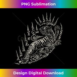 sak yant thai tattoo powerful tiger magical thailand 1 - high-quality png sublimation download