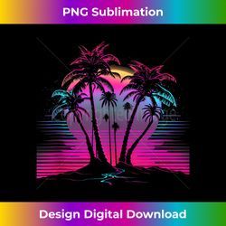 palm tree vaporwave retrowave aesthetic synthwave 80s beach 1 - premium png sublimation file