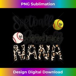 baseball and softball nana of both girl boy nephew leopard - instant sublimation digital download