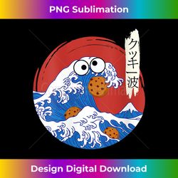 s great wave monster eating cookies japanese kanji cookie wave 2 - stylish sublimation digital download