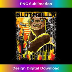 slothzilla japanese wave vintage sunset funny sloth tokyo 2 - vintage sublimation png download