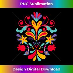 mexican otomi flower art floral girls - decorative sublimation png file