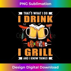 I Drink I Grill Funny Bbq Grilling Grillmaster - Vintage Sublimation Png Download