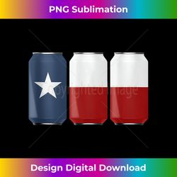 patriotic beer cans usa american texas flag - futuristic png sublimation file - striking & memorable impressions