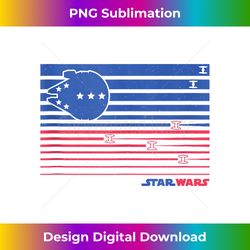 star wars millennium falcon stars and stripes american flag tank top - stylish sublimation digital download