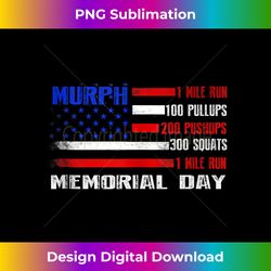 murph challenge shirt memorial day workout wod american flag tank top - creative sublimation png download