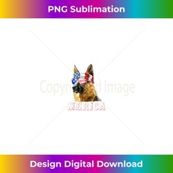 merica german shepherd dog 4th of july american flag bandana tank top - unique sublimation png download