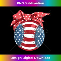 4th of july baseball mom american flag bandana softball mama - signature sublimation png file