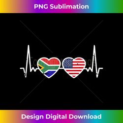 south africa usa heartbeat flag south african american tank top - bohemian sublimation digital download - challenge crea