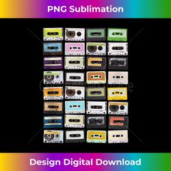 cassette tapes mixtapes 1980s radio music graphic print - luxe sublimation png download - channel your creative rebel
