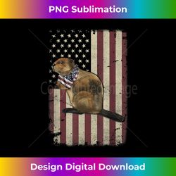 beaver american flag bandana patriotic 4th of july tshirt - instant png sublimation download