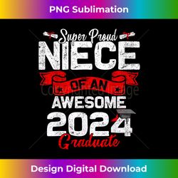 Super Proud Niece Of a 2024 Graduate 24 Graduation - Vintage Sublimation PNG Download