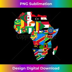 african flags, africa map, african silhouette, african pride long sleeve - decorative sublimation png file