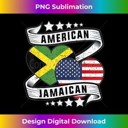 jamaican american shirt half jamaican half american flag - chic sublimation digital download