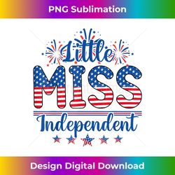 Little Miss Independent 4th of July Toddler Girl - Retro PNG Sublimation Digital Download