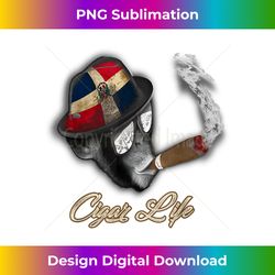 dominican flag cigar smoking monkey - signature sublimation png file