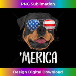 merica rottweiler dog 4th of july american flag tank top - high-quality png sublimation download