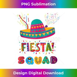 cinco de mayo celebrate with the fiesta squad at the mexican tank top - png transparent sublimation design