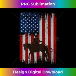 (print on back) vintage usa american flag cowboy rodeo - instant sublimation digital download