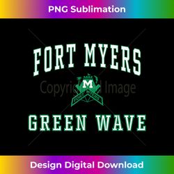 fort myers high school green wave c1 - premium png sublimation file