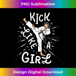 karate girl kick like a kickboxing taekwondo - stylish sublimation digital download