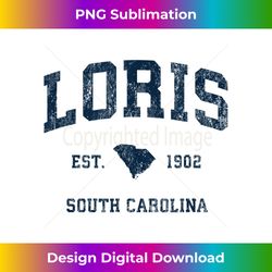 loris south carolina sc vintage athletic navy sports design 1 - instant sublimation digital download