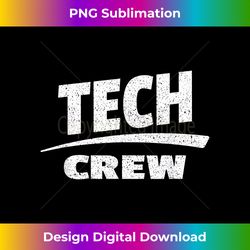 retro event tech crew (front print only) white text 2 - unique sublimation png download