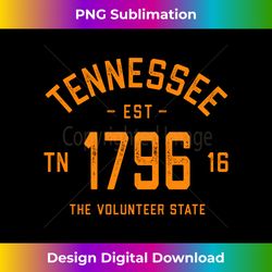 retro tn orange text statehood date vintage tennessee 2 - exclusive png sublimation download