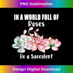 in a world full of roses be a succulent women tank top 1 - signature sublimation png file