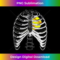 softball heart in ribcage - halloween softball 1