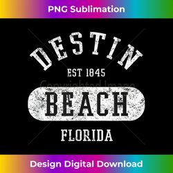 retro college style destin beach fl distressed novelty art 1 - creative sublimation png download