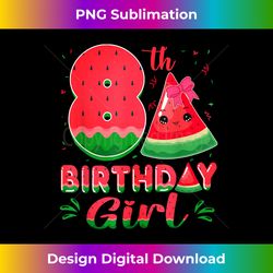 8th watermelon themed fruit birthday girl party 8 year old - vintage sublimation png download