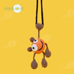 crochet swinging boy car hanging, crochet toy car decor, car hanging accessories, car charms