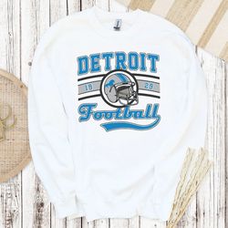 vintage detroit lions football crewneck sweatshirt, nfl retro shirt, american football shirt