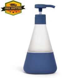 liquid hand soap glass dispenser, shatter resistant, 12 oz - n1059