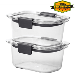 brilliance 1.3 cup stain-proof food storage container, set of 2 - n1131