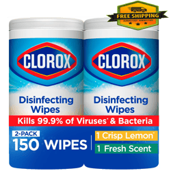 disinfecting wipes value pack, bleach free cleaning wipes, 75 count each, 2 pack - n1136
