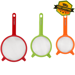 professionals red, green & orange strainer set of 3 - n921