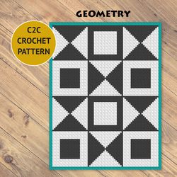 geometry c2c crochet pattern pdf digital